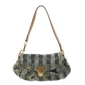 Louis Vuitton Mini Pleaty Raye Handbag Monogram Blue